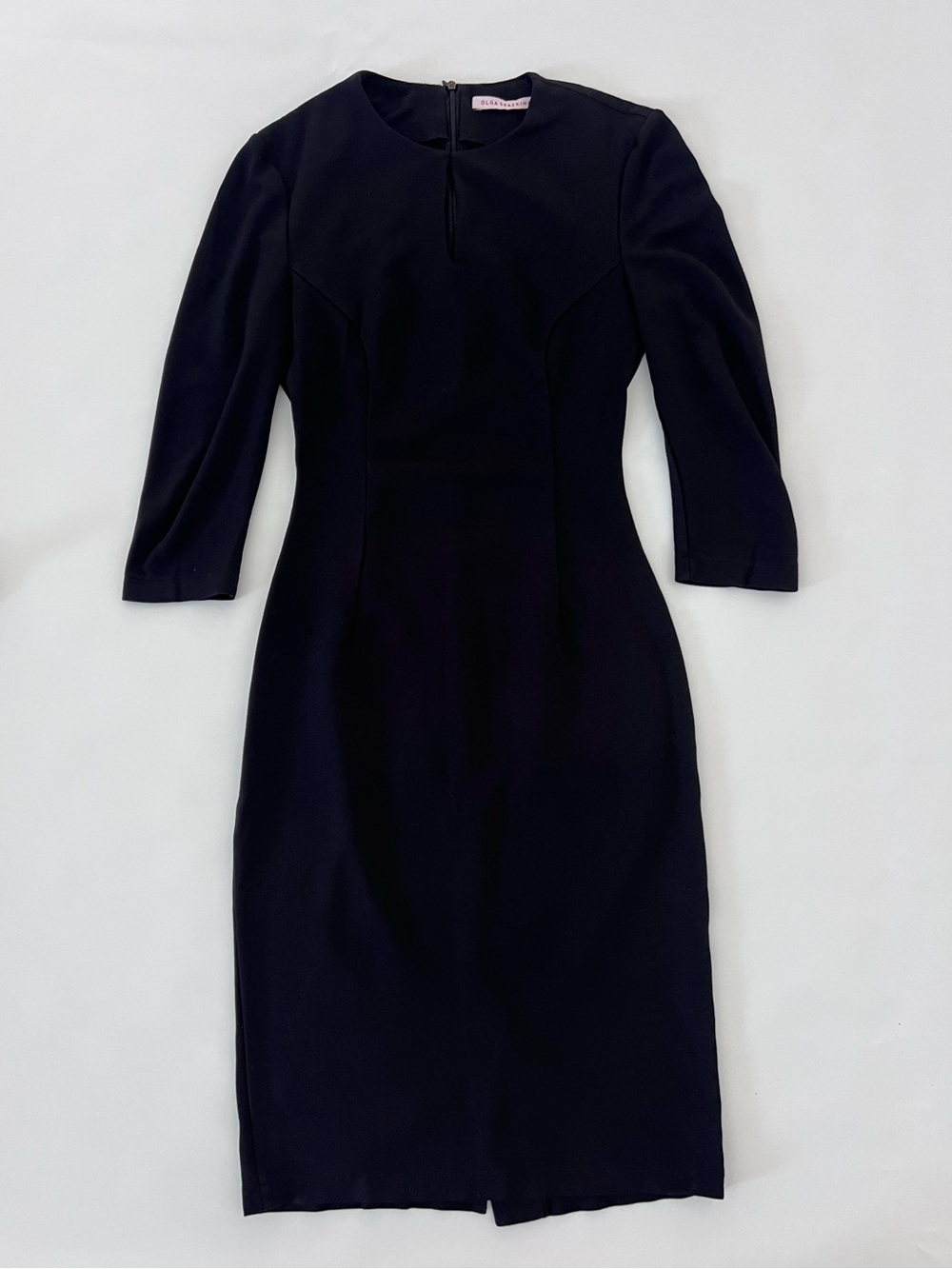 Olga Skazkina Black Jersey Sheath/Tube Midi Dress – Black – XS